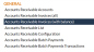 General section of the Accounting Menu with the Accounts Receivable Invoices (with balance) command selected, NEW look for Skyware